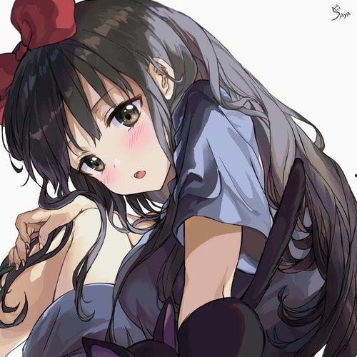 甜妹吃瓜头像动漫,动漫头像中的夏日风情